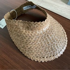 Free people Bala straw visor